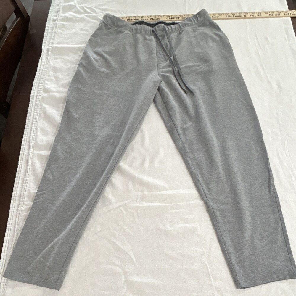 Eddie Bauer Mens Gray Solid Knit Pajama Pants XL Drawstring Pockets Cotton 0025